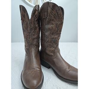 Rampage Women's Cowboy Cowgirl Brown Boots Size 6.5M Walden Western
